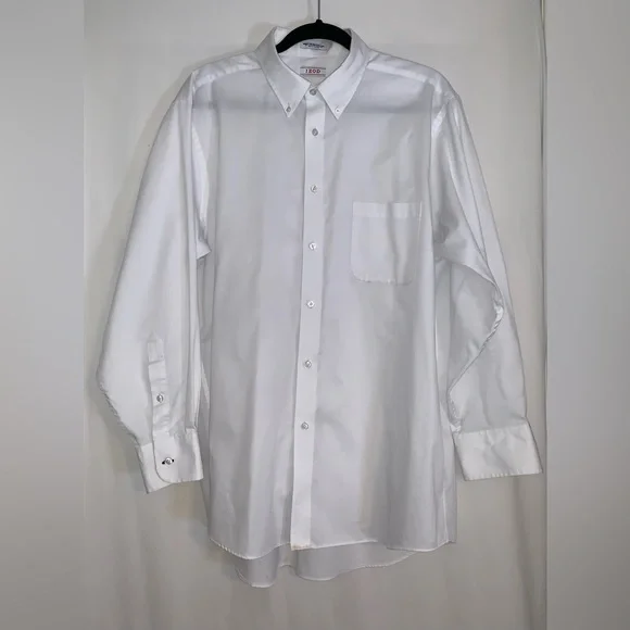 izod wrinkle free dress shirts Mens Izod Wrinkle Free Twill Check Long Sleeve Regular 16 32/33 Button Up Shirt